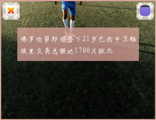 佛罗伦萨即将签下21岁巴西中卫维埃里交易总额达1700万欧元